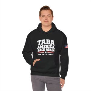 Minimal American Flag Accent Hoodie